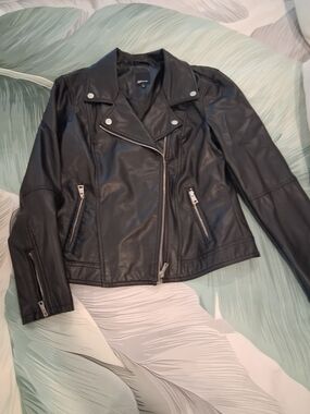 NWOT ! Reitmans Faux Leather Black Moto Jacket